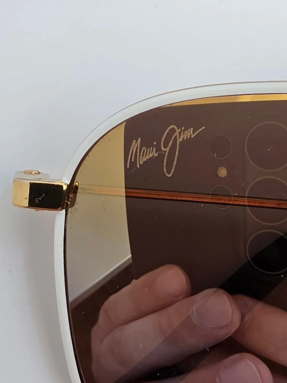 Maui Jim MJ778-05C Kami White Gold Frame Polarized Lens Aviator Sungalsses 62mm